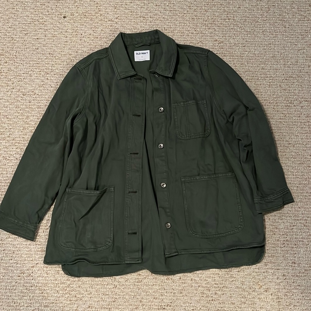 Green Old Navy Shacket
